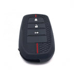 Silicone Key Cover and Keychain Compatible for Toyota Fortuner | Hilux | Innova Crysta | Fortuner Legender | Innova HyCross | Land Cruiser Smart Key