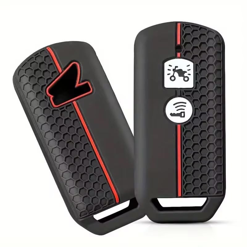 Silicone Cover Compatible for Hnda Activa Honeycomb Design, Heavy-Duty Protection for Activa Scooter 2 Button Smart Key