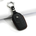 Leather Key Cover and Keychain Compatible for Toyota Fortuner | Hilux | Innova Crysta | Fortuner Legender | Innova HyCross | Land Cruiser Smart Key