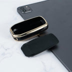 Premium Soft TPU Gold Key Cover and Keychain Compatible with Toyota Inova, fortuner,3 Button Smart Key