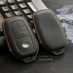 Leather Key Cover and Keychain Compatible for Toyota Fortuner | Hilux | Innova Crysta | Fortuner Legender | Innova HyCross | Land Cruiser Smart Key